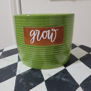 MOVING SALE! Green Grow Ceramic Planter NWOT